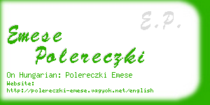 emese polereczki business card